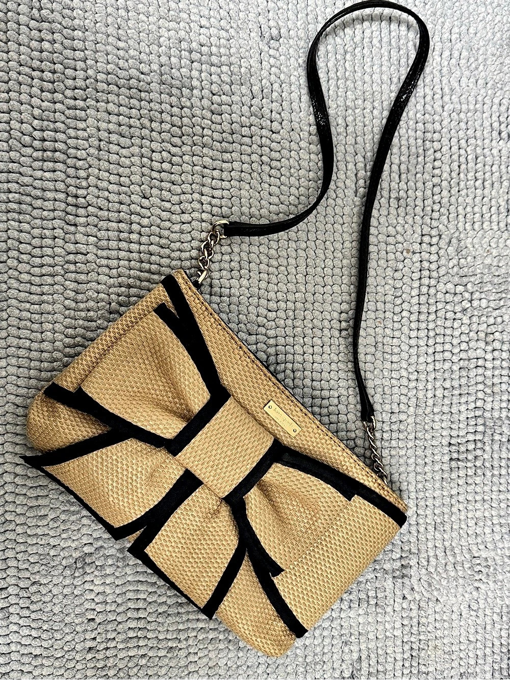 kate spade Bow Crossbody Bag in Tan & Black